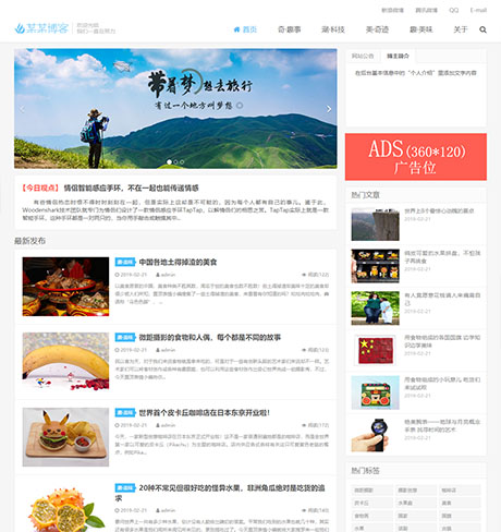 响应式自媒体个人博客网站